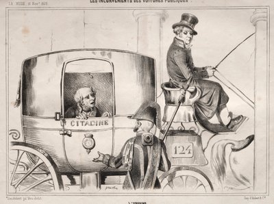 Nyheder: Ulemperne ved offentlige biler: Lurbaine, 1839. af Clémente Pruche