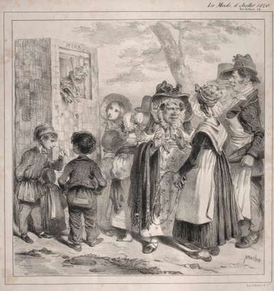 Ser du min kære! det er politiet, der får disse dukker til at spille, for at aflede..., 1840. af Clémente Pruche