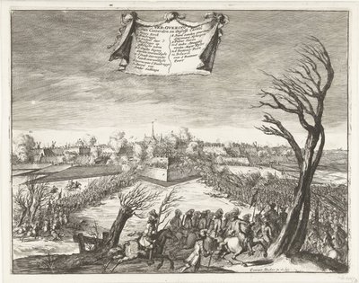 Storming og erobring af Coevorden den 30. december 1672 Coevorden og Deßelfs Casteel (titel på objekt) af Coenraet Decker