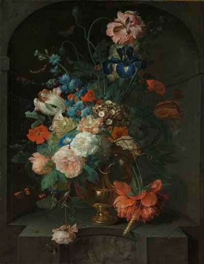 Stilleben med blomster af Coenraet Roepel
