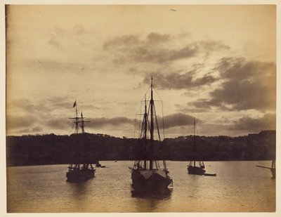 En natscene i havnen af Col. Henry Stuart Wortley