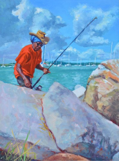 Red Fisherman, 2019 af Colin Bootman