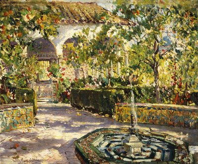 Alcazar Gardens, Sevilla af Colin Campbell Cooper