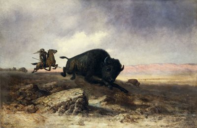 Bøffeljagt af Colin Campbell Cooper