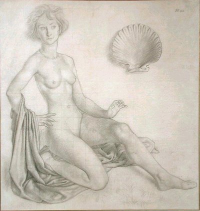 Studie for Venus og Amor af Colin Unwin Gill