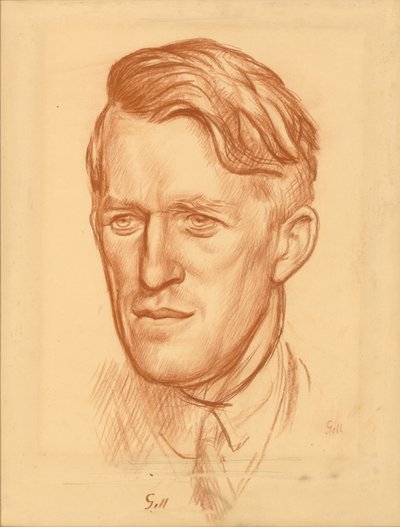 T. E. Lawrence (rødt kridt på papir) af Colin Unwin Gill
