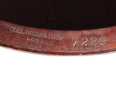 Victoriansk indlagt lejlighedsbord, detalje, ca. 1880 (palisander og elfenben) af Collinson and Lock