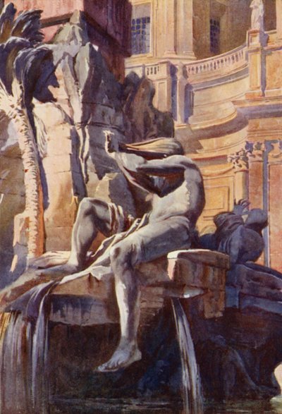 Fontænen på Piazza Navona, Rom af Commendator Formilli