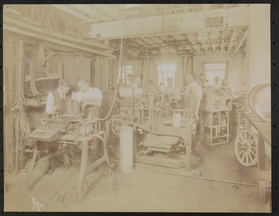 Dressler & Co. filmlaboratorium med mænd, der arbejder, New York af Company Byron