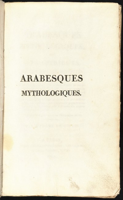 Mytologiske arabesker af Comtesse Stéphanie Félicité de Genlis
