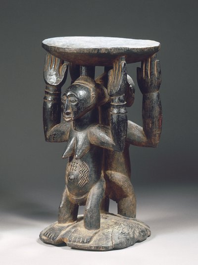 Luba Hemba skammel (træ) af Congolese Congolese