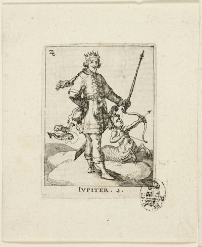Jupiter, planche to fra Der VII Planeten af Conrad Meyer