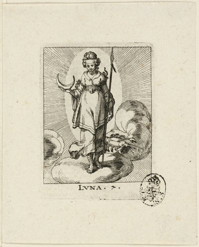 Luna, planche syv fra Der VII Planeten af Conrad Meyer