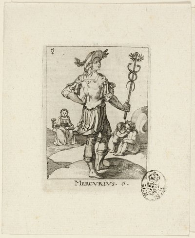 Mercurius, plade seks fra Der VII Planeten af Conrad Meyer