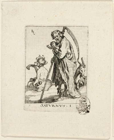 Saturnus, planche 1 fra Der VII Planeten af Conrad Meyer