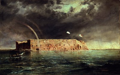 Udsigt over Fort Sumter, South Carolina, 1863 af Conrad Wise Chapman