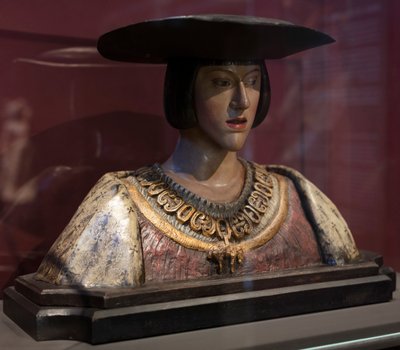 Buste af Charles V. Conrad Meit (?). 1520-1530 (terracotta og træ) af Conrat Meit