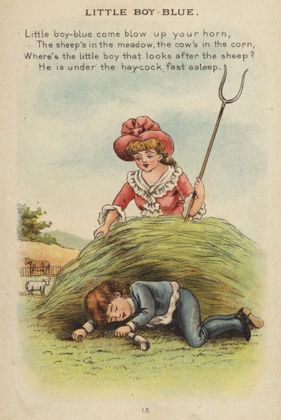 Nursery rim: Little Boy Blue (chromolitho) af Constance Haslewood