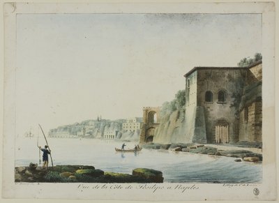 Udsigt over Posilipos kystlinje ved Napoli, fra Views of Italy af Constant Bourgeois