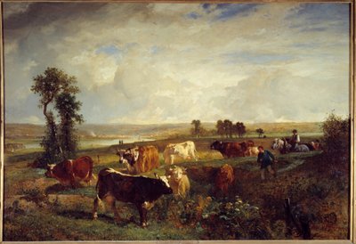 Udsigt taget fra højderne af Suresnes (Hauts de Seine). Maleri af Constant Troyon (1810-1865) af Constant Emile Troyon