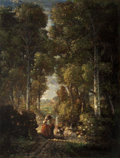 Landsbyvej (Le Chemin du Village) c.1830-60 af Constant Emile Troyon