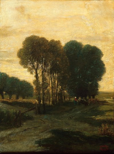 En klump af træer, ca. 1860. af Constant Troyon