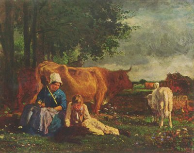 Tysk: Schæferhunde-scene af Constant Troyon