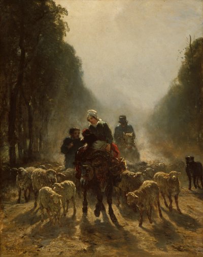 Vejen til markedet, 185859. af Constant Troyon