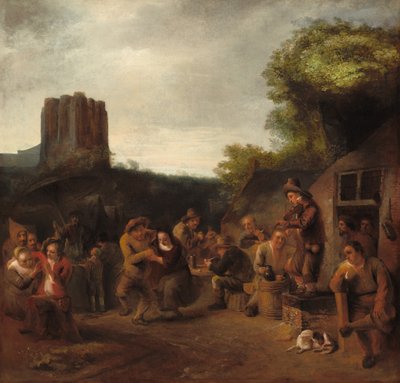 Hyggelighed nær kroen, begyndelsen af 1650