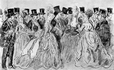 Le Promenoir, 1800-tallet, 1930. af Constantin Guys
