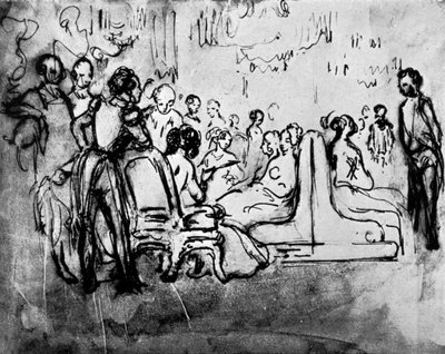 Salon, 1800-tallet, 1930. af Constantin Guys