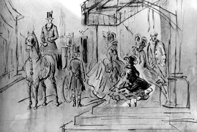 Udrejse, 1800-tallet, 1930. af Constantin Guys