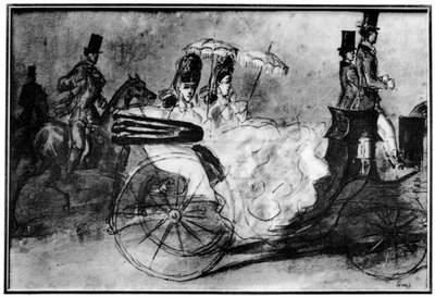Taking the Air, 1800-tallet, 1930 af Constantin Guys