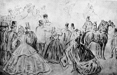 The Promenade, 1800-tallet, 1930. af Constantin Guys
