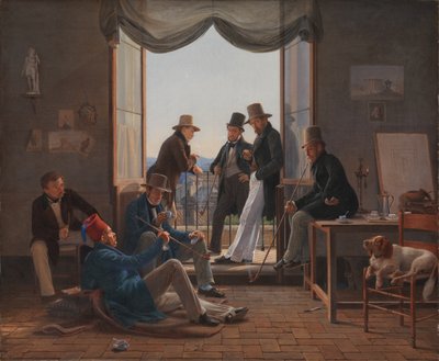 En gruppe danske kunstnere i Rom af Constantin Hansen