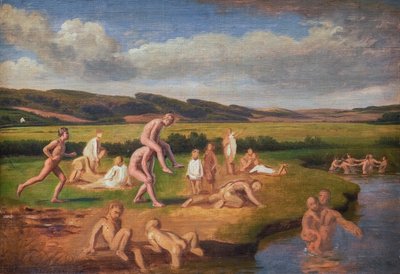 Drenge bader og leger af Constantin Hansen