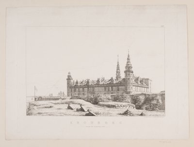 Danish: Kronborg set fra den nordvestlige side af Constantin Hansen
