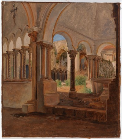 Den tomme klostergård af Constantin Hansen