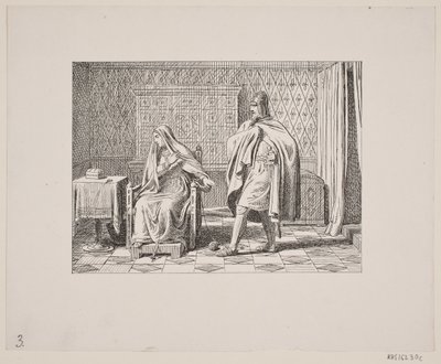 Illustration til Svend Grundtvig, "Marsk Stig: Dansk Folkevise Fra 13de Aarhundrede", 1861 af Constantin Hansen