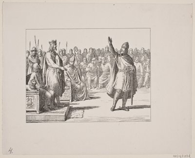 Illustration til Svend Grundtvig, "Marsk Stig: Dansk Folkevise Fra 13de Aarhundrede", 1861 af Constantin Hansen