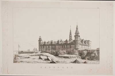 Kronborg set fra den nordvestlige side af Constantin Hansen