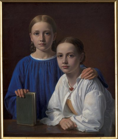 Meta Magdalene Hammerich og Kunstnerens Datter Kristiane Konstantin Hansen af Constantin Hansen