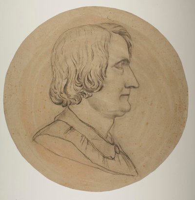 Portrætmedaljon af Thorvaldsen af Constantin Hansen