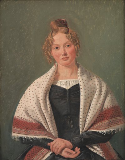 Portræt af Hanne Wanscher, født Wegener af Constantin Hansen