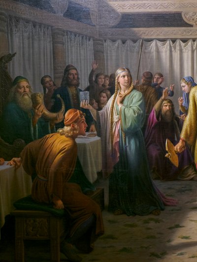 Ægirs festmåltid, detalje af Constantin Hansen