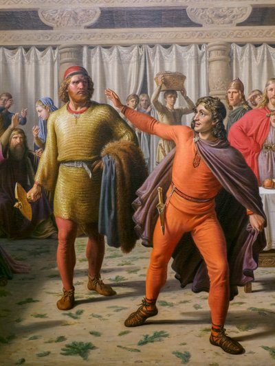 Ægirs festmåltid, detalje af Constantin Hansen