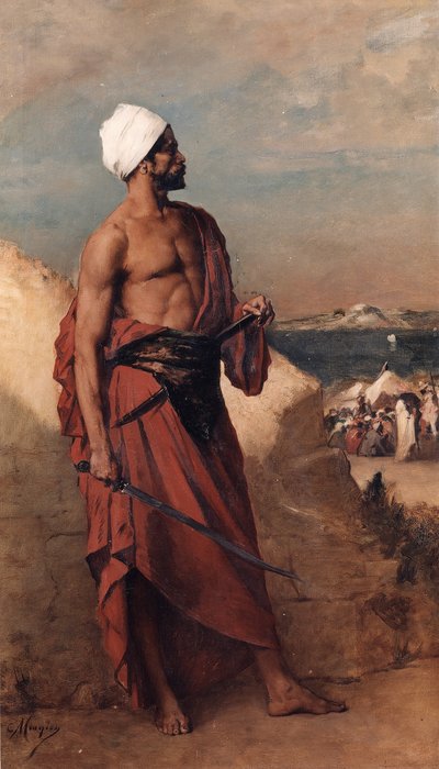 Arabisk vagtpost af Constantin Meunier