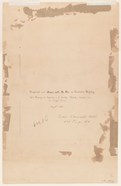 Kunstnerinskription, 1865 (verso af 375815) af Constantine Hertzberg