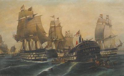 Slaget ved Trafalgar af Constantinos Volanakis