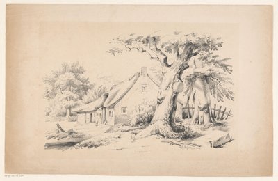 Gård og to træer The Landscape (serietitel) af Constantinus Cornelis Huysmans